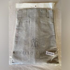 Brunello Cucinelli Grey Soft Linen Garment Bag
